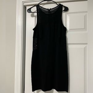 Black dress with lace see through on top and sides
